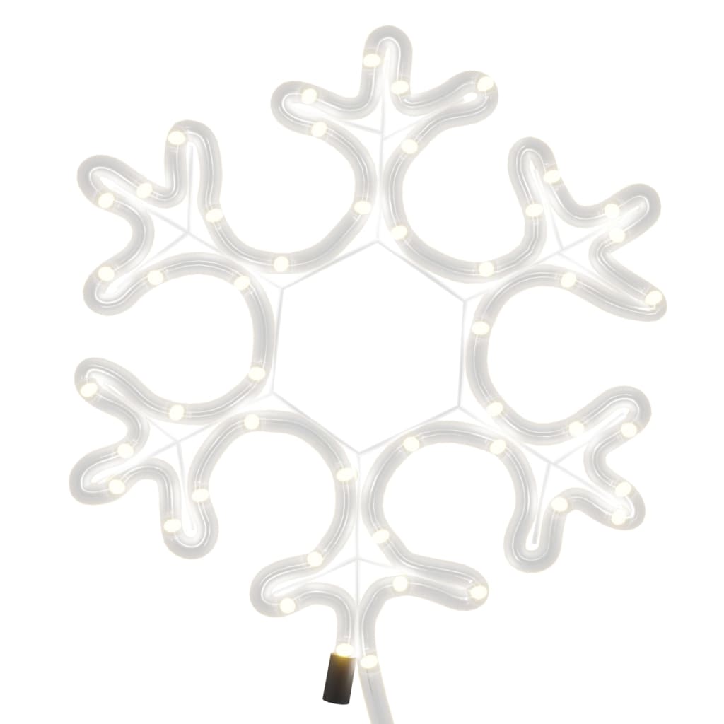 Joulukoristeita Outdoor Snowflake valonauha 48 LEDillä lämmin valkoinen 59x59 cm 27x27 cm