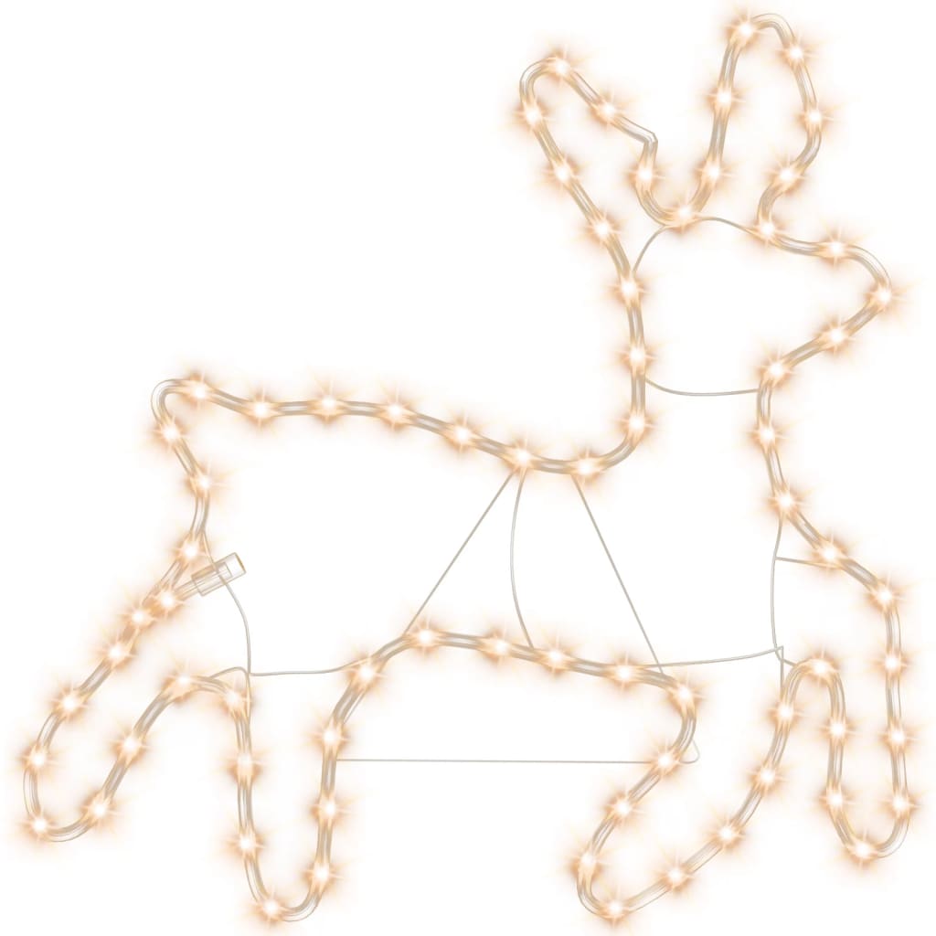 Joulukoristeita Ulkovalaistus Poron valolenkki 72 LEDillä lämmin valkoinen 57x55x4,5 cm