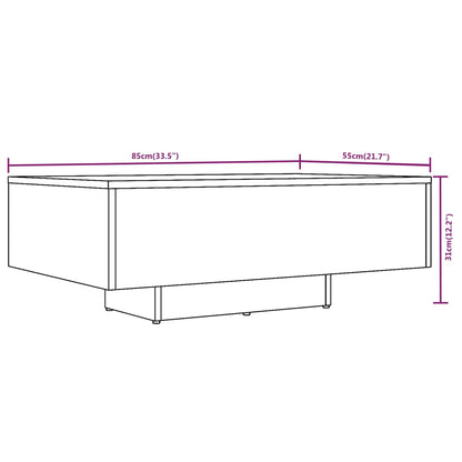 Soffbord brun ek 85x55x31 cm