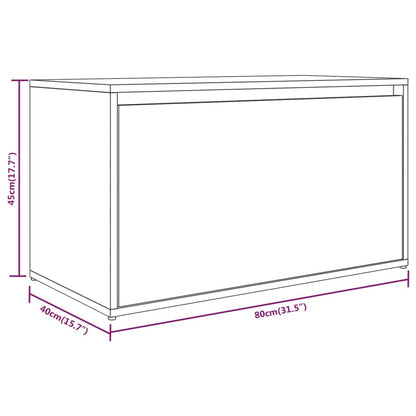 Eteisen penkki ruskea tammi 80x40x45 cm