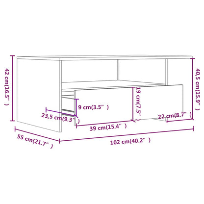 Soffbord sonoma ek 102x55x42 cm