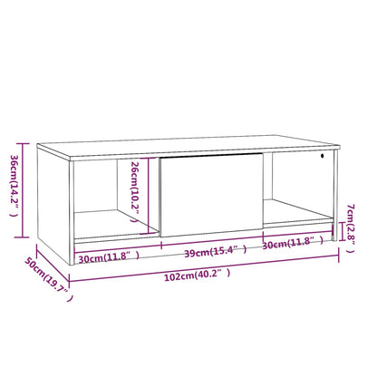 Soffbord sonoma ek 102x50x36 cm