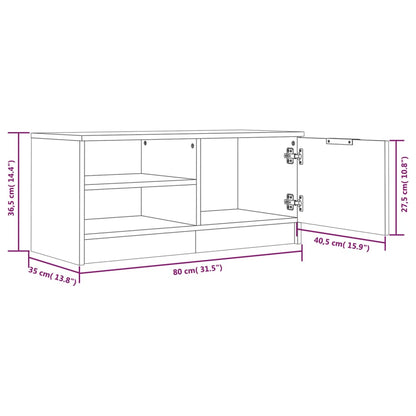 TV-möbel vit TV-bänk 80x35x36,5 cm