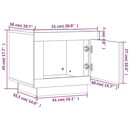 Soffbord sonoma ek 51x50x45 cm