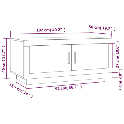 Soffbord rökfärgad ek 102x50x45 cm