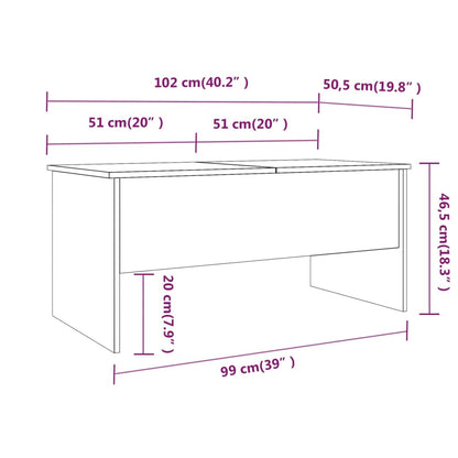 Soffbord vit 102x50,5x46,5 cm