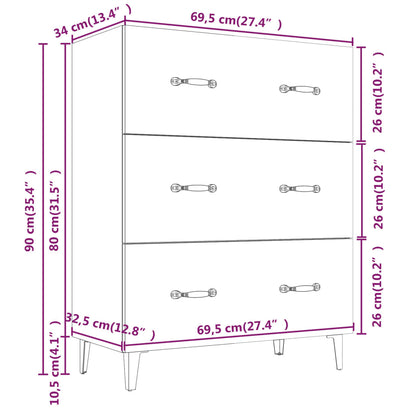 Skänk Sonoma ek 69,5x34x90 cm