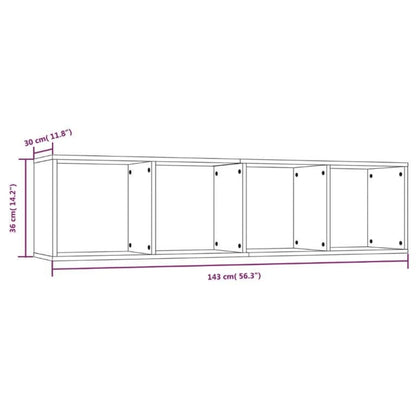 Tv-taso ruskea tammi 143x30x36cm