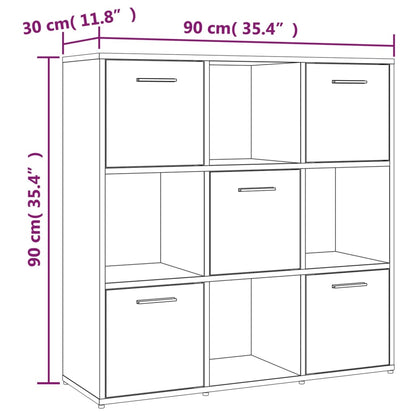 Kirjahylly tammi savunvärinen 90x30x90 cm