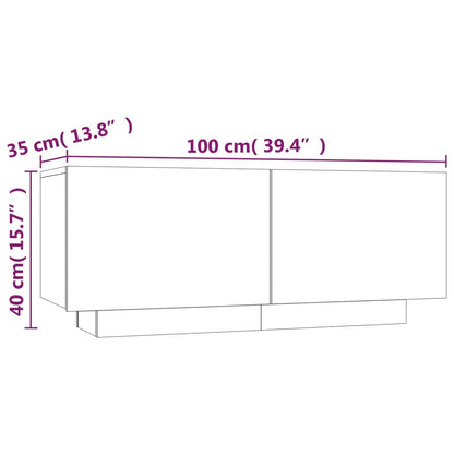 TV-möbel brun ek TV-bänk 100x35x40 cm