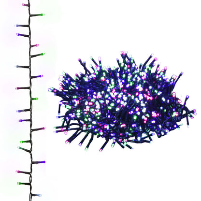 Juldekoration Inomhus Kompakt ljusslinga med 2000 LED flerfärgad pastell 45 m PVC