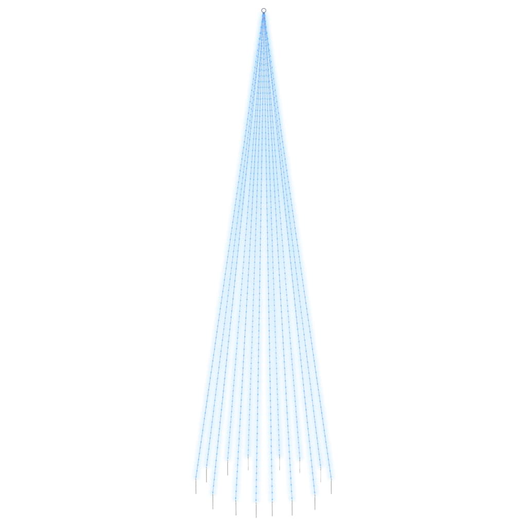 Joulukuusi Ulkona lipputankoon sininen 1134 LEDiä 800 cm