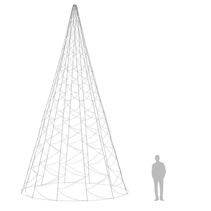 Julgran Utomhus på flaggstång blå 3000 LEDs 800 cm