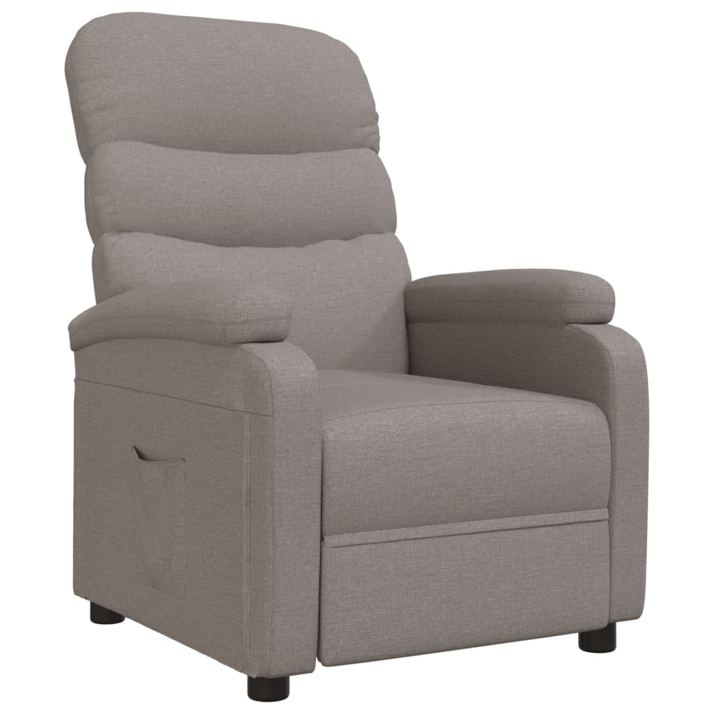 Nojatuoli Recliner taupe kangasta