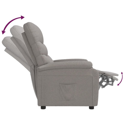 Nojatuoli Recliner taupe kangasta