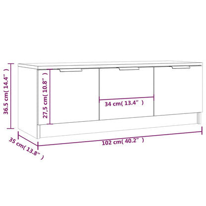 TV-möbel vit TV-bänk 102x35x36,5 cm