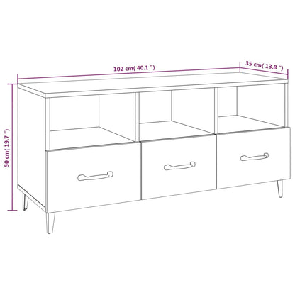 TV-möbel sonoma ek TV-bänk 102x35x50 cm