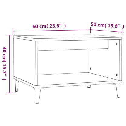 Soffbord brun ek 60x50x40 cm