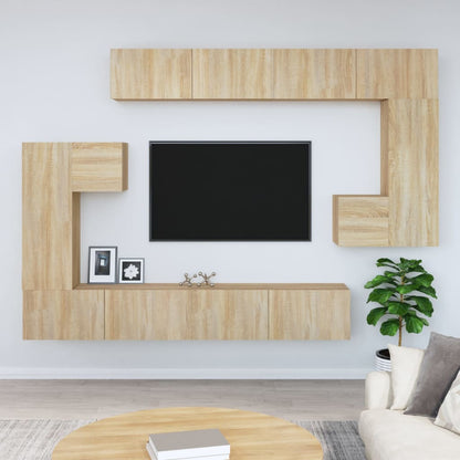 TV-möbel sonoma ek 37x37x72 cm Väggmonterad TV-bänk