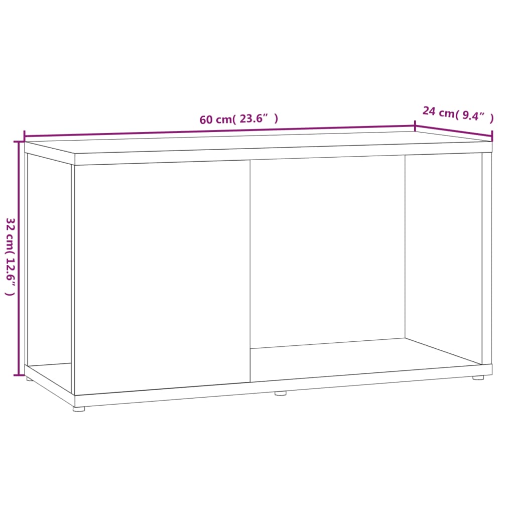 TV-möbel brun ek TV-bänk 60x24x32cm