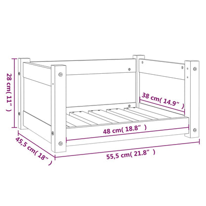 Hundsäng Hundbädd natur 55,5x45,5x28 massiv furu