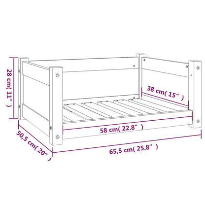 Koiran sänky Koiran sänky hunajaruskea 65,5x50,5x28 massiivimäntyä