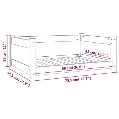 Hundsäng Hundbädd natur 75,5x55,5x28 massiv furu