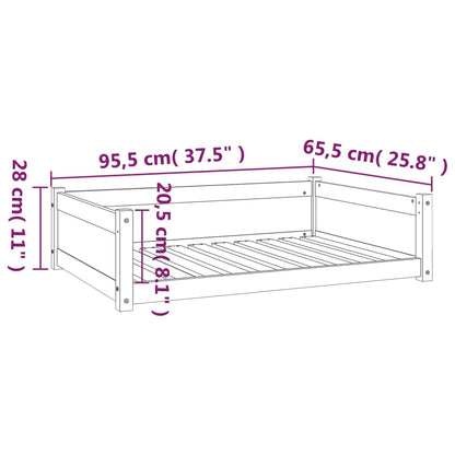 Koiran sänky Natural koiran sänky 95,5x65,5x28 massiivimäntyä