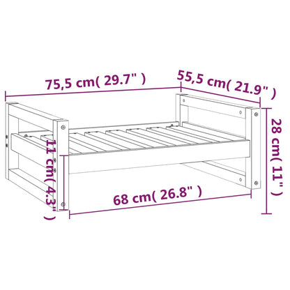 Hundsäng Hundbädd natur 75,5x55,5x28 massiv furu