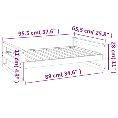 Koiran sänky Natural koiran sänky 95,5x65,5x28 massiivimäntyä