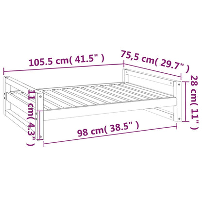 Hundsäng Hundbädd natur 105,5x75,5x28 massiv furu