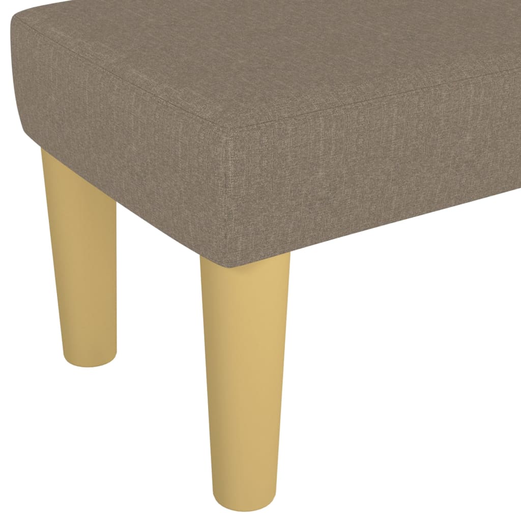 Sittbänk taupe 100x30x30 cm tyg