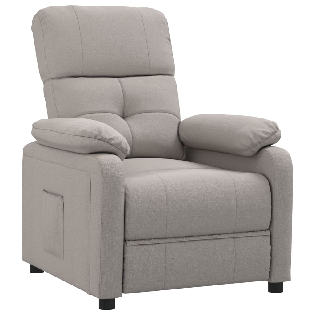 Nojatuoli Recliner taupe kangasta