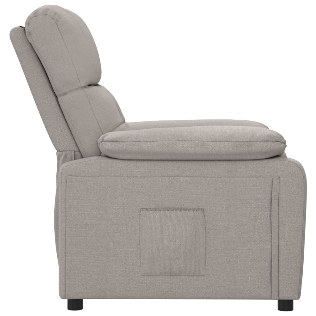 Nojatuoli Recliner taupe kangasta