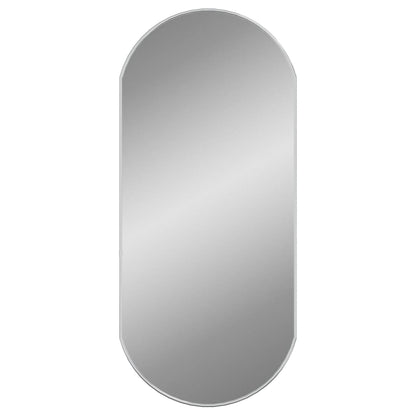 Väggspegel silver 90x40 cm oval