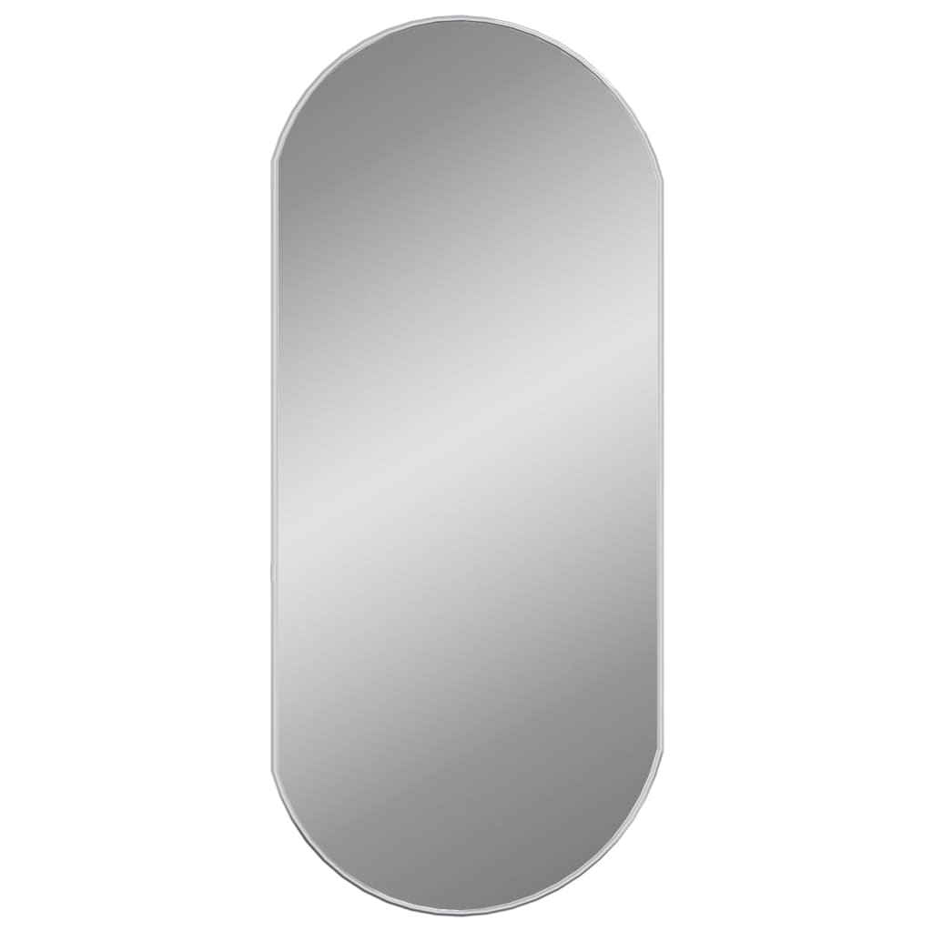 Väggspegel silver 90x40 cm oval