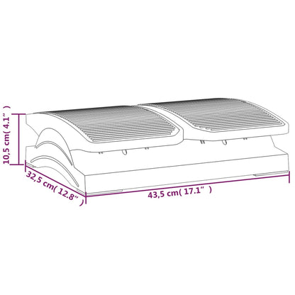 Fotpall Sittpall svart Fotstöd 43,5x32,5x10,5 cm