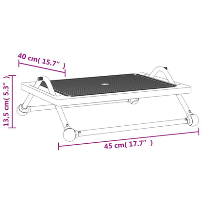 Fotpall Sittpall svart Fotstöd 45x40x13,5 cm