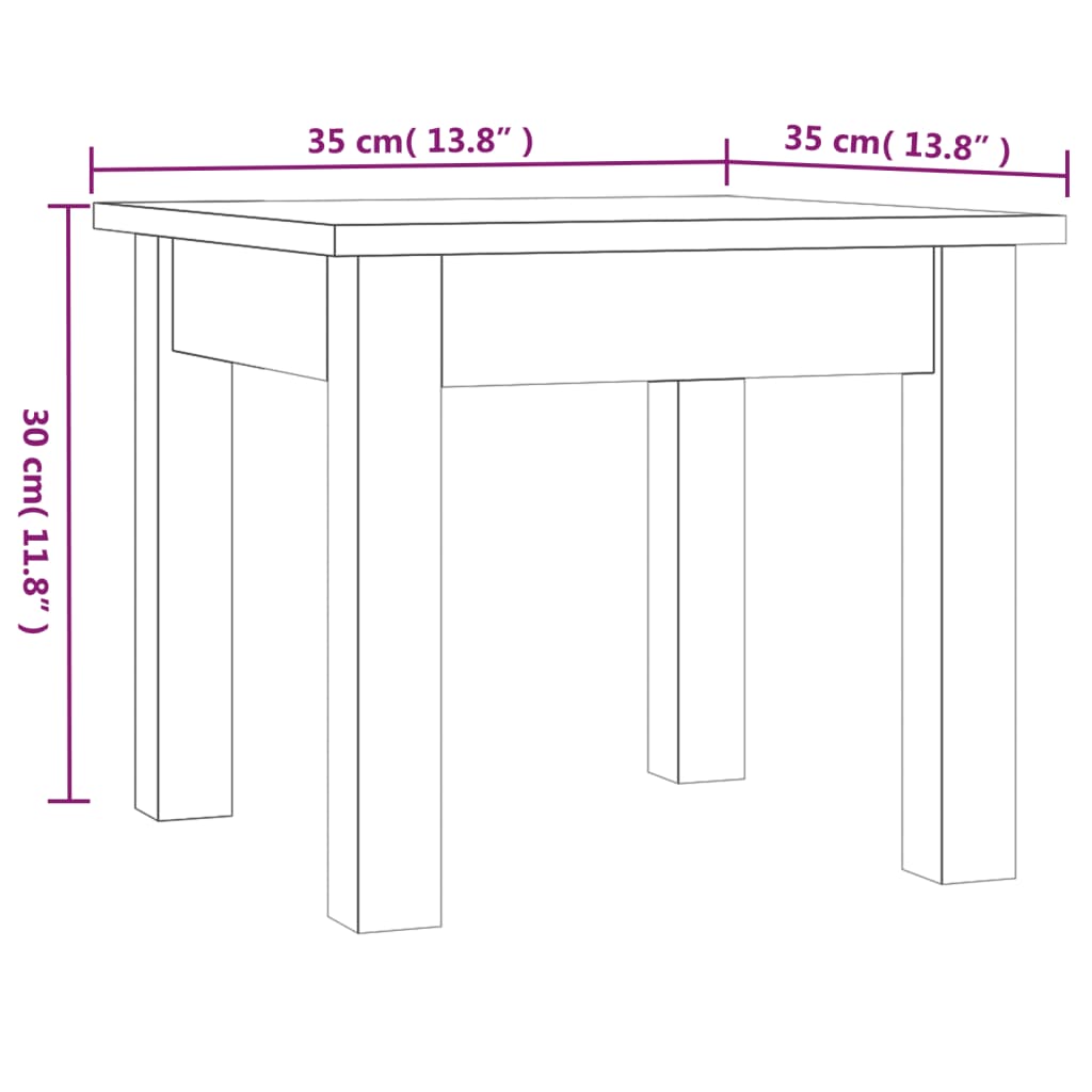 Soffbord brun 35x35x30 cm furu