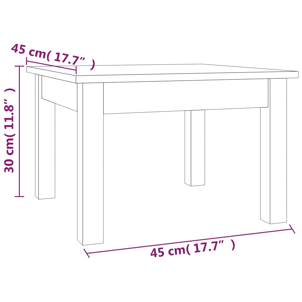 Soffbord brun 45x45x30 cm furu