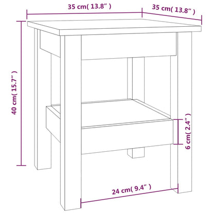 Soffbord svart 35x35x40 cm furu