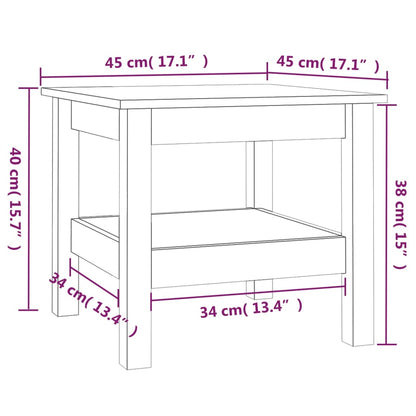 Soffbord brun 45x45x40 cm furu