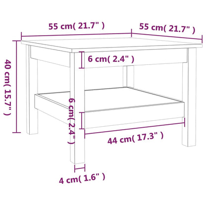 Soffbord brun 55x55x40 cm furu