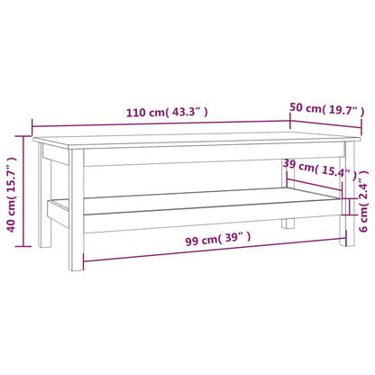 Soffbord brun 110x50x40 cm furu