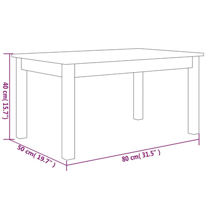 Soffbord brun 80x50x40 cm furu