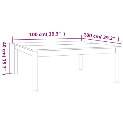 Soffbord brun 100x100x40 cm furu