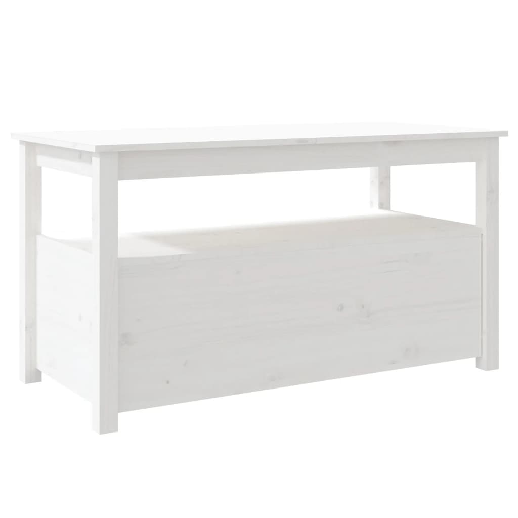 Soffbord vit 102x49x55 cm massiv furu