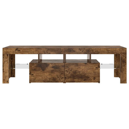 TV-Möbel Rökfärgad Ek TV-Bänk LED rökfägrad Ek 140x36,5x40 cm