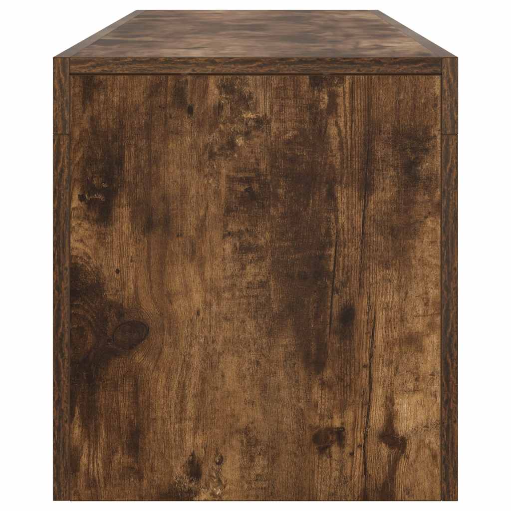 TV-Möbel Rökfärgad Ek TV-Bänk LED rökfägrad Ek 140x36,5x40 cm