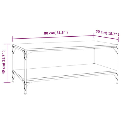 Soffbord svart 80x50x40 cm